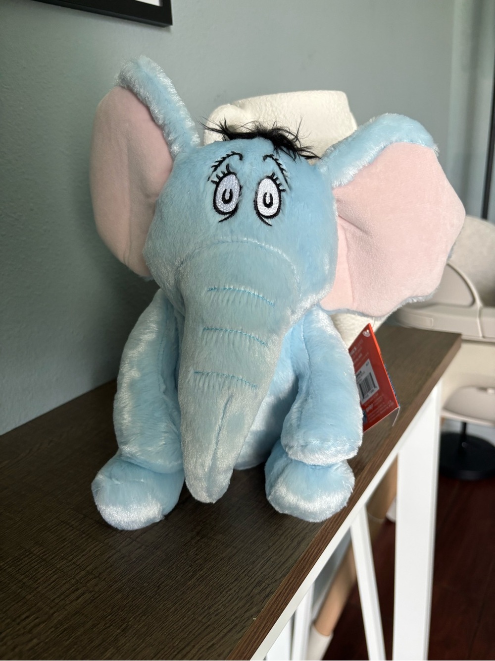 Kohl's Light Blue Plush Elephant with Pink Ears